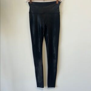 SPANX Sz Small Black High-Waisted Leggings Sleek Performance Fit • NEW!